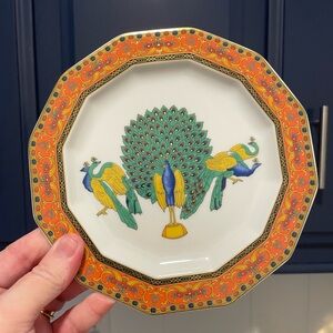 Versace Rosenthal Le Voyage De Marco Peacock 🦚 SET OF 2 NEW 7” Plates